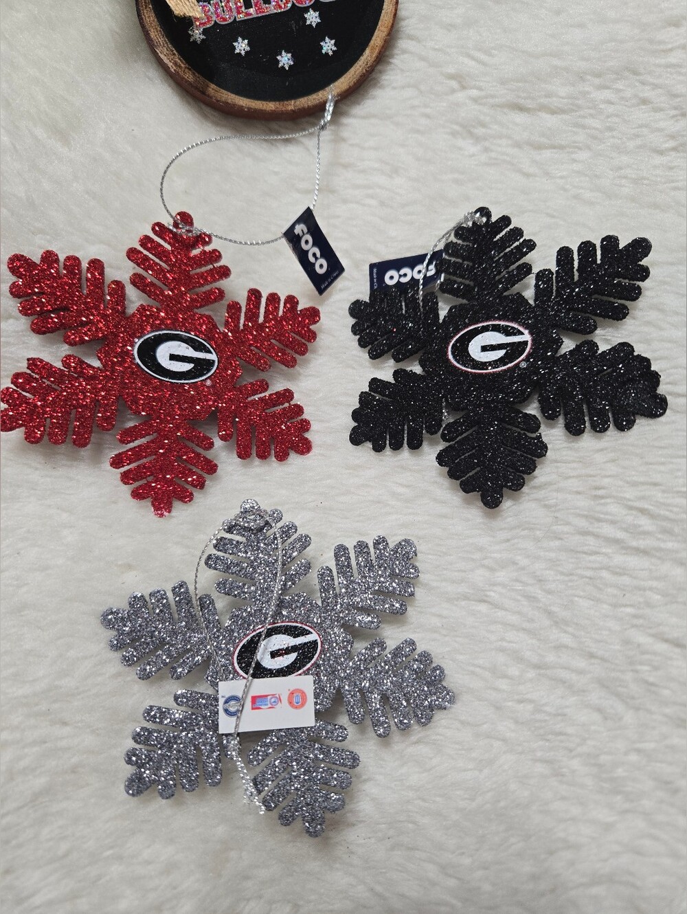 Foco Georgia Bulldogs 4 Piece Ornament Bundle NWT - Picture 7 of 7
